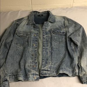 Men’s Bleached Denim Jacket XL